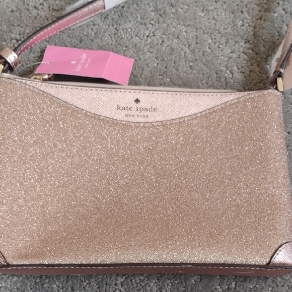 Kate Spade Glittering Rose Gold Crossbody Bag - Picture 2 of 8